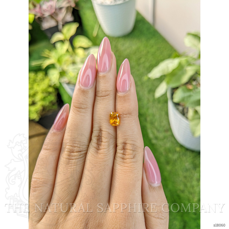 2.07 Ct. Yellowish Orange Sapphire from Ceylon (Sri Lanka)