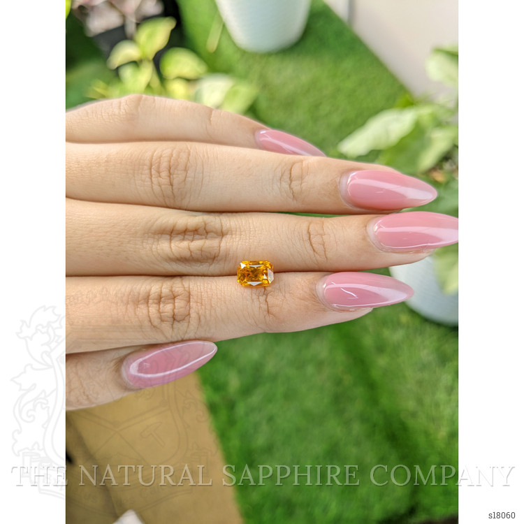 2.07 Ct. Yellowish Orange Sapphire from Ceylon (Sri Lanka)