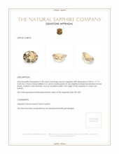 2.30 Ct. Peach Sapphire from Ceylon (Sri Lanka) Appraisal