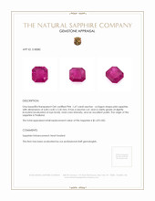 1.67 Ct. Pink Sapphire from Thailand Appraisal