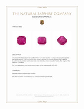 1.67 Ct. Pink Sapphire from Thailand Appraisal
