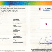 1.14 Ct. Padparadscha Sapphire from Ceylon (Sri Lanka) Scan Report