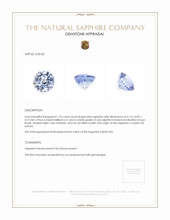 1.22 Ct. Blue Sapphire from Ceylon (Sri Lanka) Appraisal