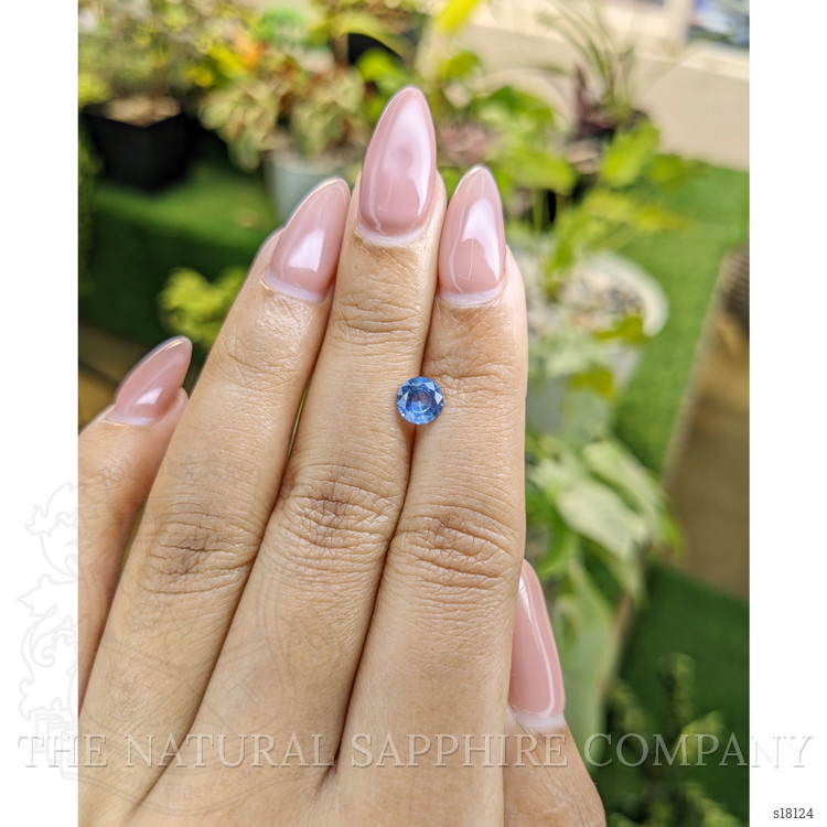 0.87 Ct. Blue Sapphire from Ceylon (Sri Lanka)