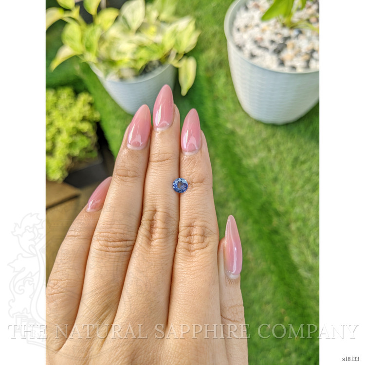 0.69 Ct. Blue Sapphire from Ceylon (Sri Lanka)
