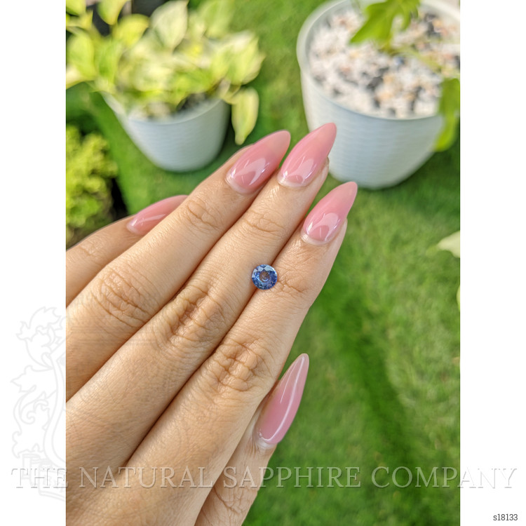 0.69 Ct. Blue Sapphire from Ceylon (Sri Lanka)