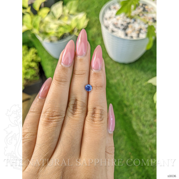 0.90 Ct. Blue Sapphire from Ceylon (Sri Lanka)