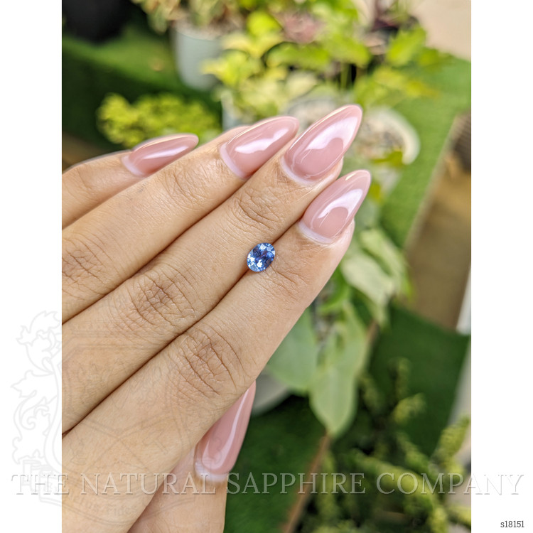 0.68 Ct. Blue Sapphire from Ceylon (Sri Lanka)
