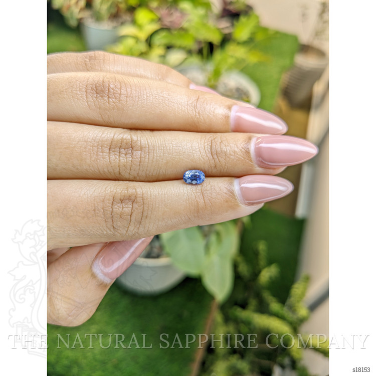 0.79 Ct. Blue Sapphire from Ceylon (Sri Lanka)