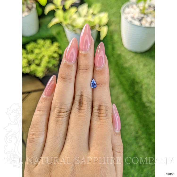 0.63 Ct. Blue Sapphire from Ceylon (Sri Lanka)