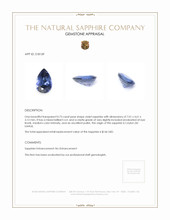 0.73 Ct. Violet Sapphire from Ceylon (Sri Lanka) Appraisal