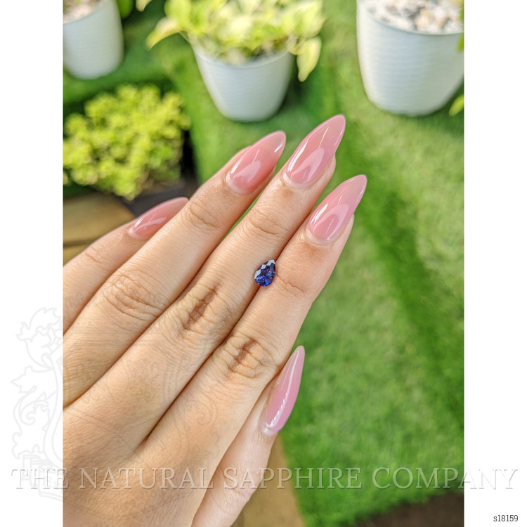 0.73 Ct. Violet Sapphire from Ceylon (Sri Lanka)