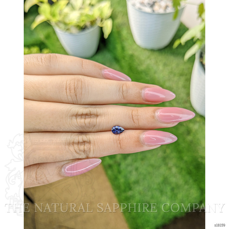 0.73 Ct. Violet Sapphire from Ceylon (Sri Lanka)