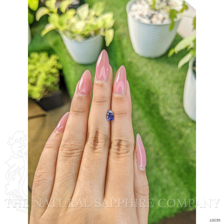 0.73 Ct. Violet Sapphire from Ceylon (Sri Lanka)