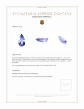 0.76 Ct. Violet Sapphire from Ceylon (Sri Lanka) Appraisal