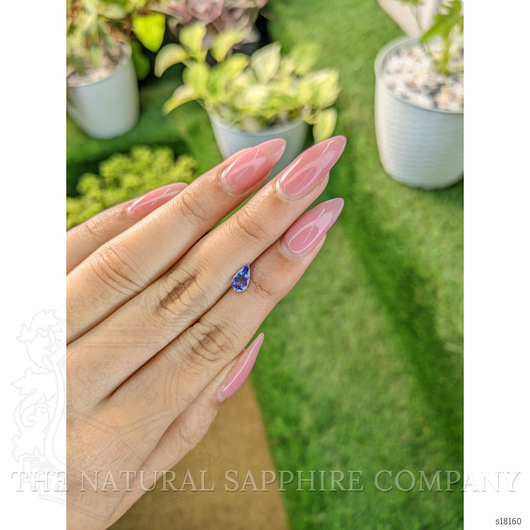 0.76 Ct. Violet Sapphire from Ceylon (Sri Lanka)