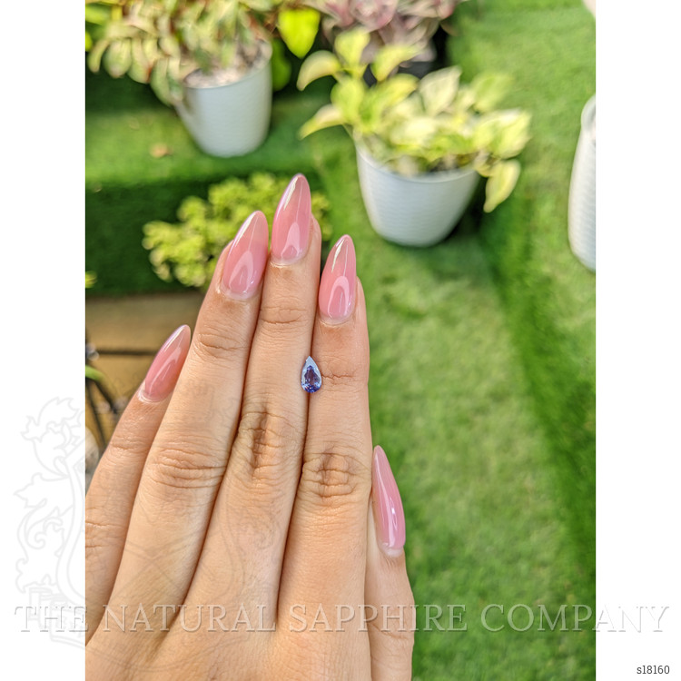 0.76 Ct. Violet Sapphire from Ceylon (Sri Lanka)