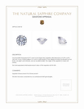 0.97 Ct. Blue Sapphire from Ceylon (Sri Lanka) Appraisal