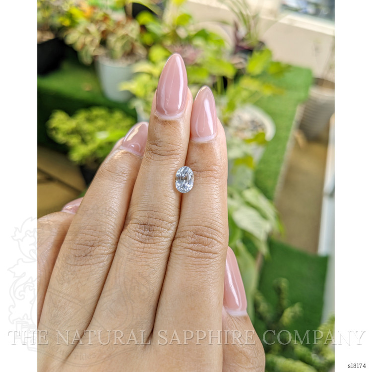 1.87 Ct. Bluish Grey Sapphire from Ceylon (Sri Lanka)