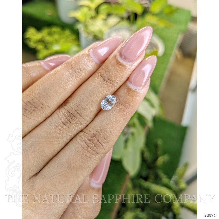 1.87 Ct. Bluish Grey Sapphire from Ceylon (Sri Lanka)