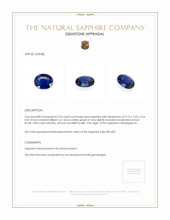 2.03 Ct. Blue Sapphire from Madagascar Appraisal