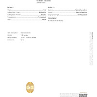 9.38 Ct. Yellow Sapphire from Ceylon (Sri Lanka) Scan Report