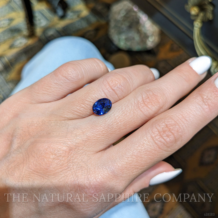 3.08 Ct. Blue Sapphire from Ceylon (Sri Lanka)