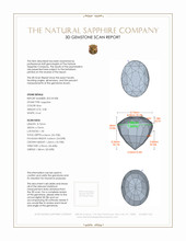 3.04 Ct. Blue Sapphire from Ceylon (Sri Lanka) 3 D Scan Report