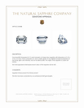 0.73 Ct. Sapphire from Ceylon (Sri Lanka) Appraisal