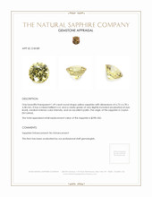 1.49 Ct. Yellow Sapphire from Ceylon (Sri Lanka) Appraisal