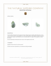 0.78 Ct. Yellowish Green Sapphire from Ceylon (Sri Lanka) Appraisal