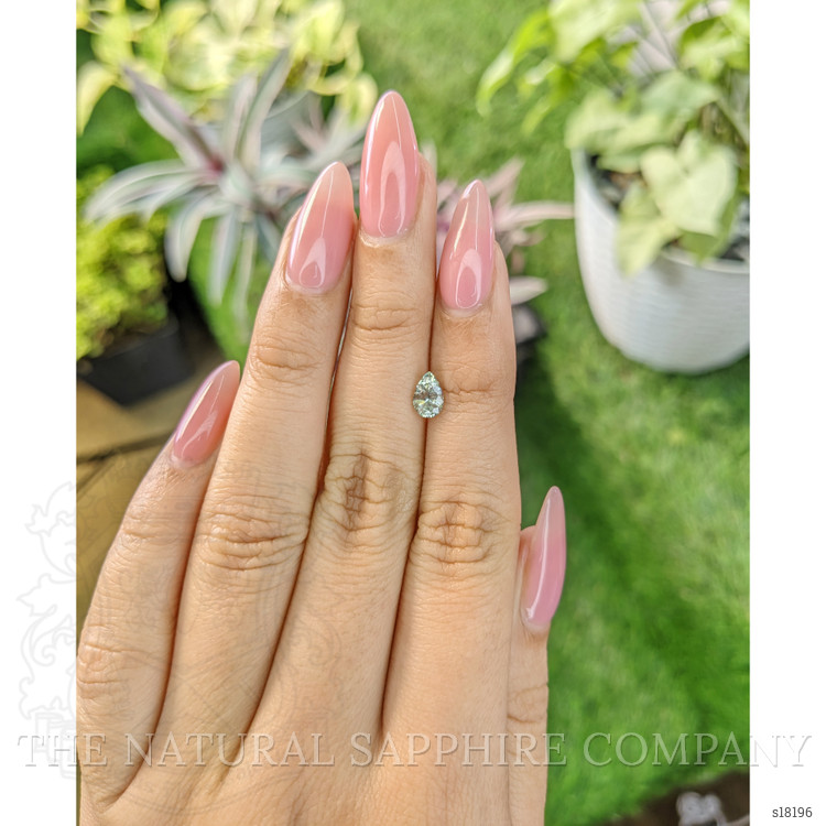 0.78 Ct. Yellowish Green Sapphire from Ceylon (Sri Lanka)