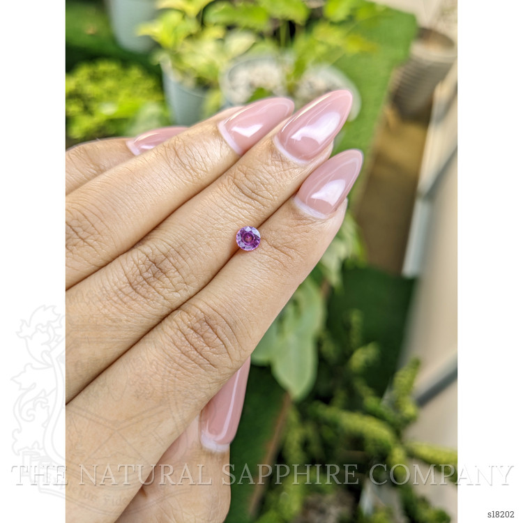 0.56 Ct. Purplish Pink Sapphire from Ceylon (Sri Lanka)