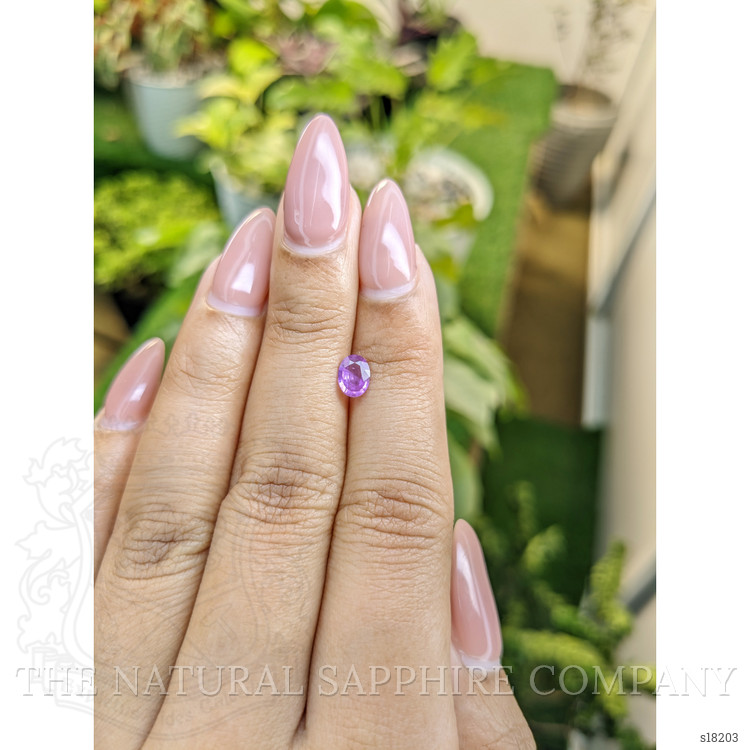 0.51 Ct. Pinkish Purple Sapphire from Ceylon (Sri Lanka)