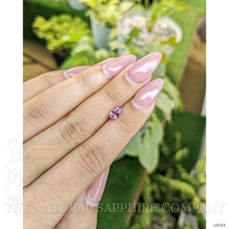 0.73 Ct. Purplish Pink Sapphire from Ceylon (Sri Lanka)