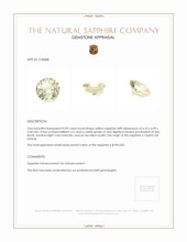 0.99 Ct. Yellow Sapphire from Ceylon (Sri Lanka) Appraisal