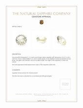 1.15 Ct. Yellow Sapphire from Ceylon (Sri Lanka) Appraisal