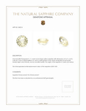 1.11 Ct. Yellow Sapphire from Ceylon (Sri Lanka) Appraisal