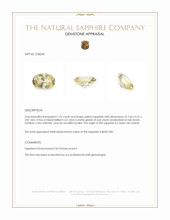 1.25 Ct. Yellow Sapphire from Ceylon (Sri Lanka) Appraisal