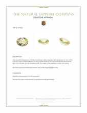 1.38 Ct. Yellow Sapphire from Ceylon (Sri Lanka) Appraisal