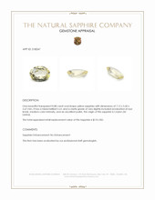 0.88 Ct. Yellow Sapphire from Ceylon (Sri Lanka) Appraisal