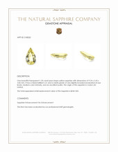 1.20 Ct. Yellow Sapphire from Ceylon (Sri Lanka) Appraisal