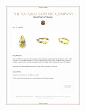 1.40 Ct. Yellow Sapphire from Ceylon (Sri Lanka) Appraisal