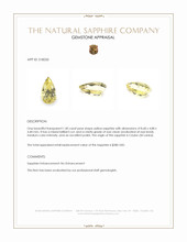 1.40 Ct. Yellow Sapphire from Ceylon (Sri Lanka) Appraisal