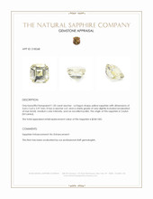 1.20 Ct. Yellow Sapphire from Ceylon (Sri Lanka) Appraisal