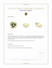 0.91 Ct. Yellow Sapphire from Ceylon (Sri Lanka) Appraisal