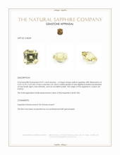 0.91 Ct. Yellow Sapphire from Ceylon (Sri Lanka) Appraisal