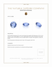 0.75 Ct. Blue Sapphire from Ceylon (Sri Lanka) Appraisal