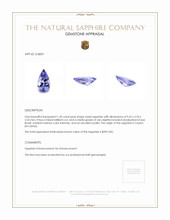 1.30 Ct. Violet Sapphire from Ceylon (Sri Lanka) Appraisal