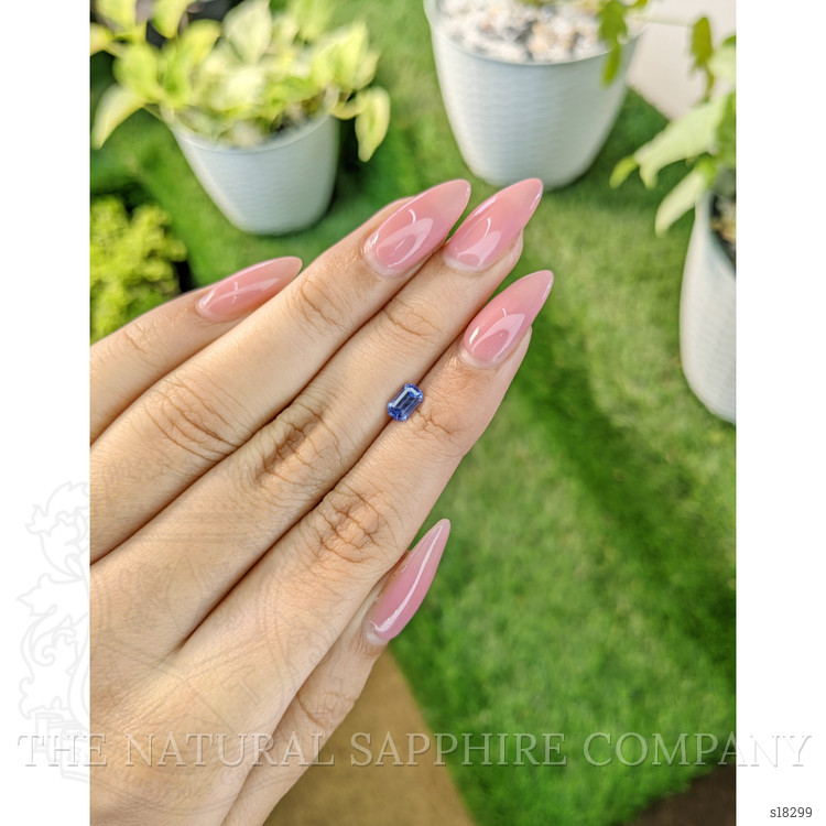 0.74 Ct. Blue Sapphire from Ceylon (Sri Lanka)